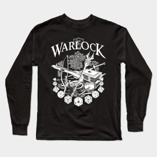 RPG Class Series: Warlock - White Version Long Sleeve T-Shirt